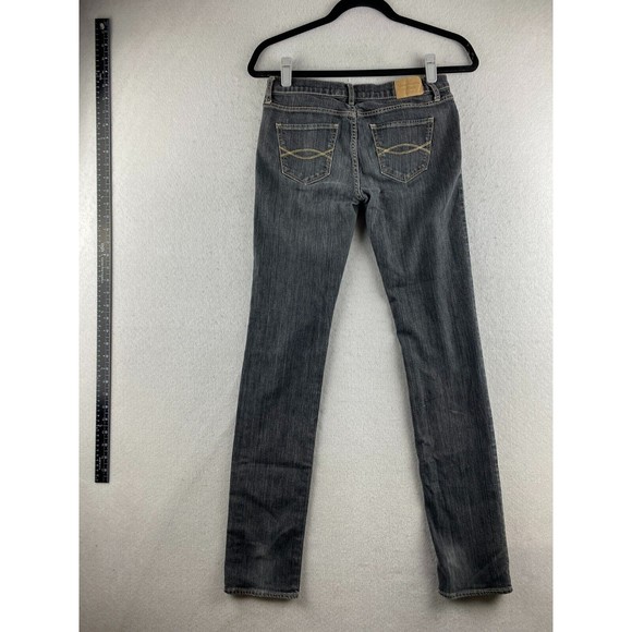 Abercrombie & Fitch Jeans Womens 0 Grey Erin Distressed Denim Stretch Pockets - Picture 10 of 15